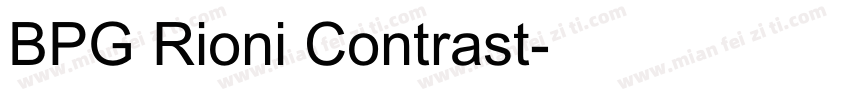 BPG Rioni Contrast字体转换